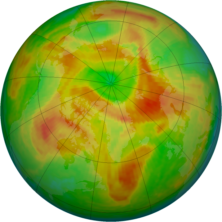 Arctic ozone map for 14 May 2004